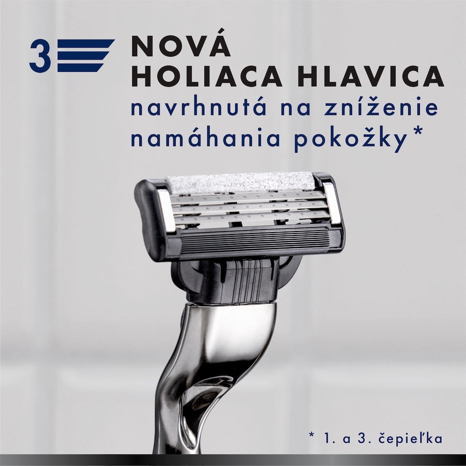 obrázok 1 z Gillette Mach3 Charcoal Holiaci Strojček pre Mužov, 1 Gillette Holiaci Strojček s 3 Čepieľkami