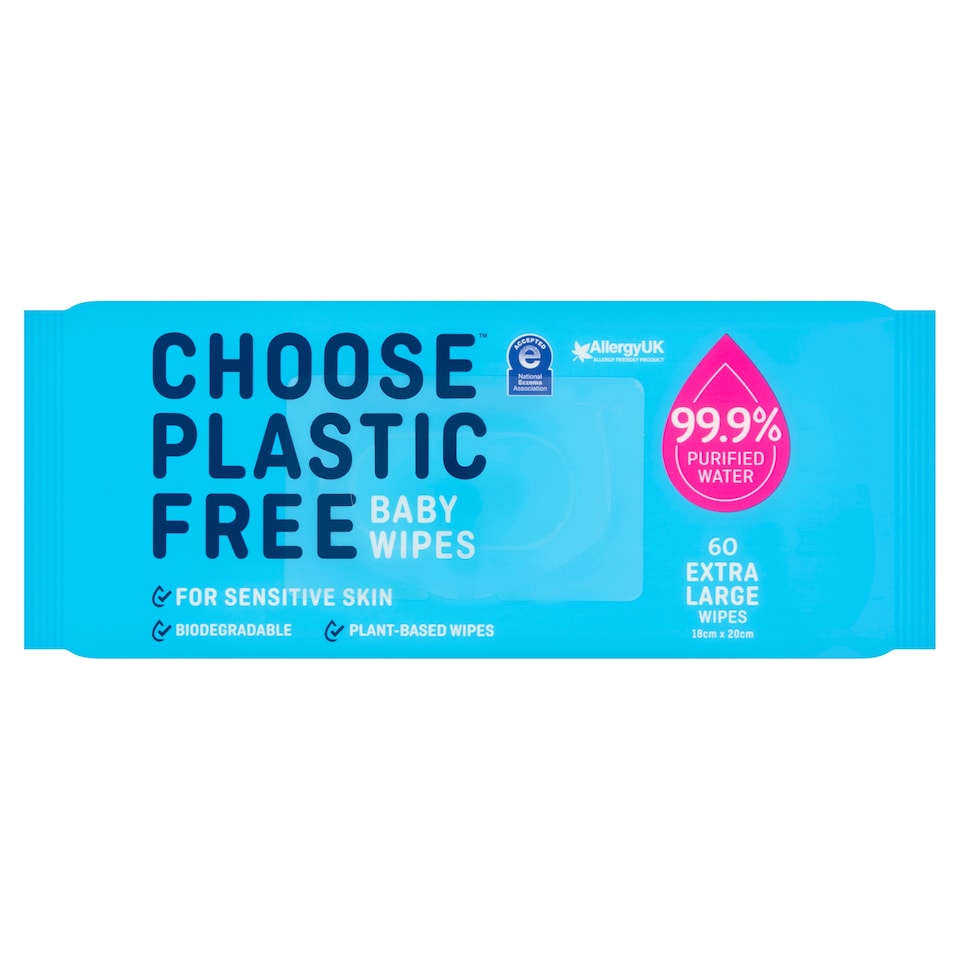 Waterful Choose Plastic Free Baby Wipes 60 Wipes
