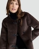 image 2 of F&F Faux Fur Toggle Coat in Brown