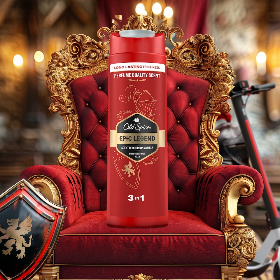 image 1 of Old Spice Epic Men’s 3-in-1 Wash, Shower Gel & Shampoo 400ml