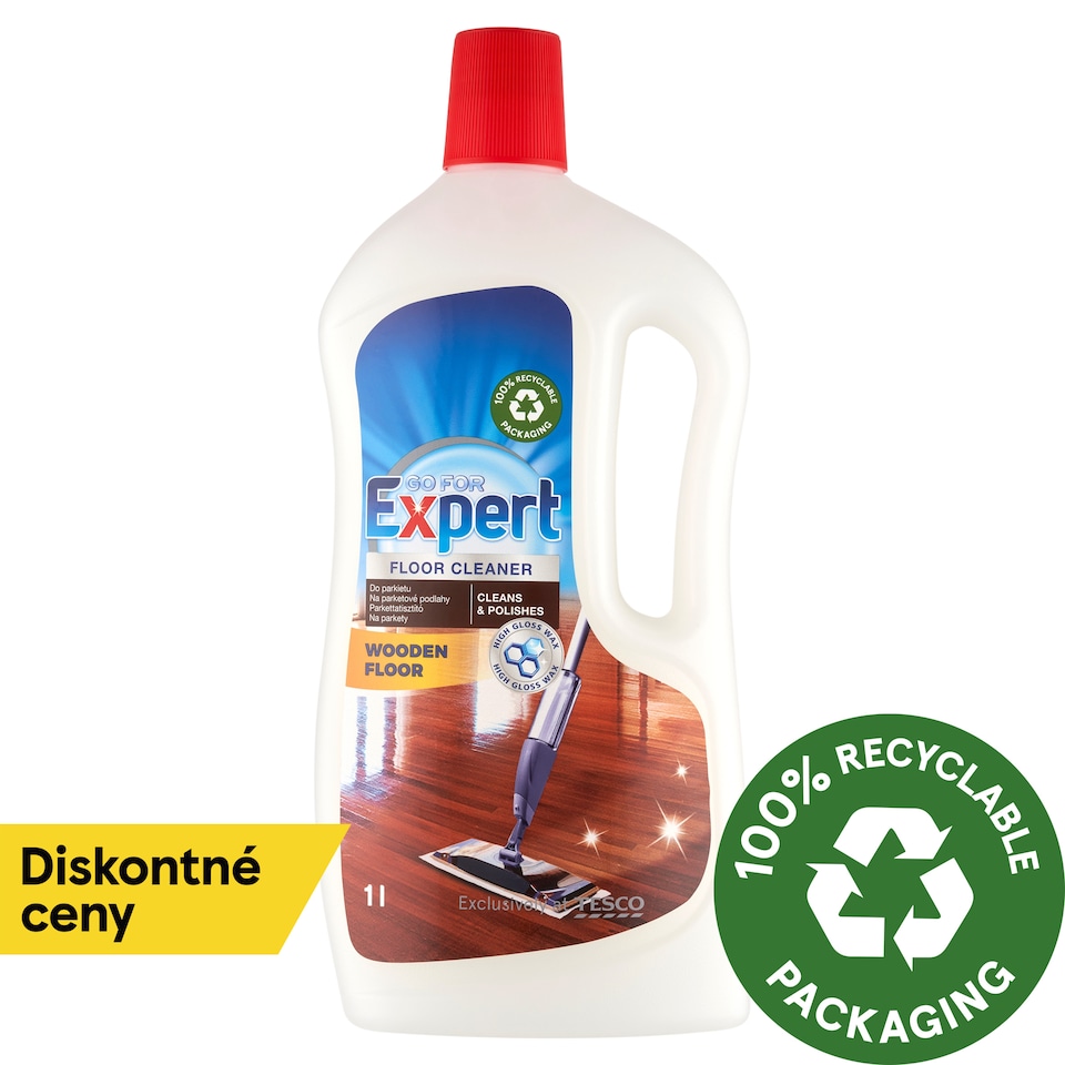 Go for Expert Wooden Floor Cleaner with Wax Content 1 L