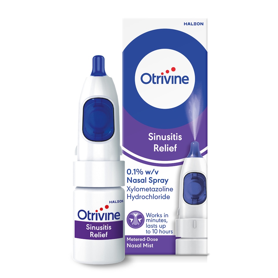 image 1 of Otrivine Sinusitis Relief 0.1% Nasal Spray 10ml