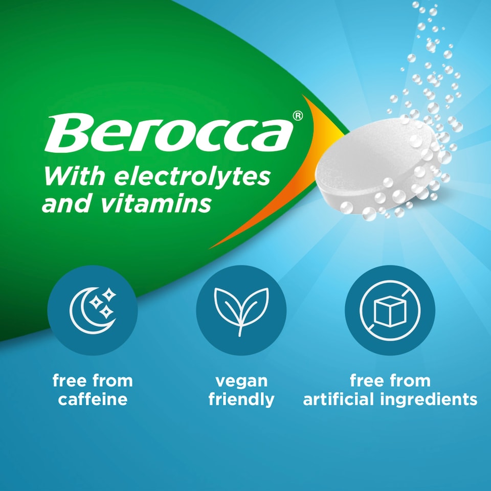 image 1 of Berocca Hydrate Natural Grapefruit Effervescent Tablets 20