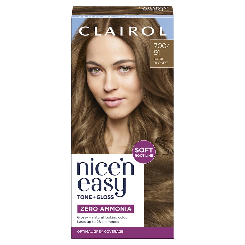 image 1 of CLAIROL NICE'N EASY TONE+GLOSS SEMI PERMANENT HAIR DYE - 700/91 DARK BLONDE