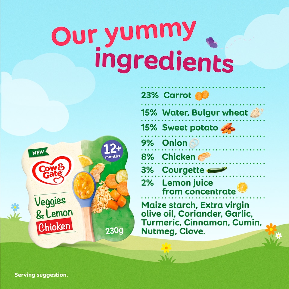 image 1 of Cow & Gate Veggies Lemon & Chicken 230g