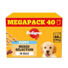 PEDIGREE Junior Puppy Wet Dog Food Mixed Selection in Jelly 40x100g Pouch