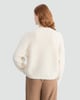 image 3 of F&F Textured Knitted Crew Neck Jumper with Wool in Cream