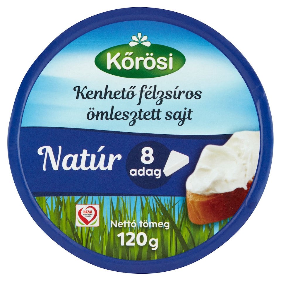 Kőrösi natúr kenhető félzsíros ömlesztett sajt 8 db 120 g  1. kép