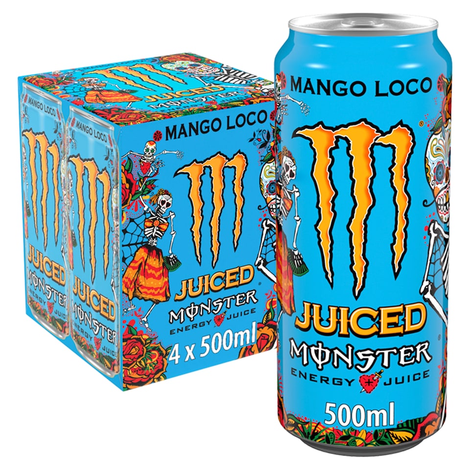 image 1 of Monster Energy Drink Mango Loco 4x500ml