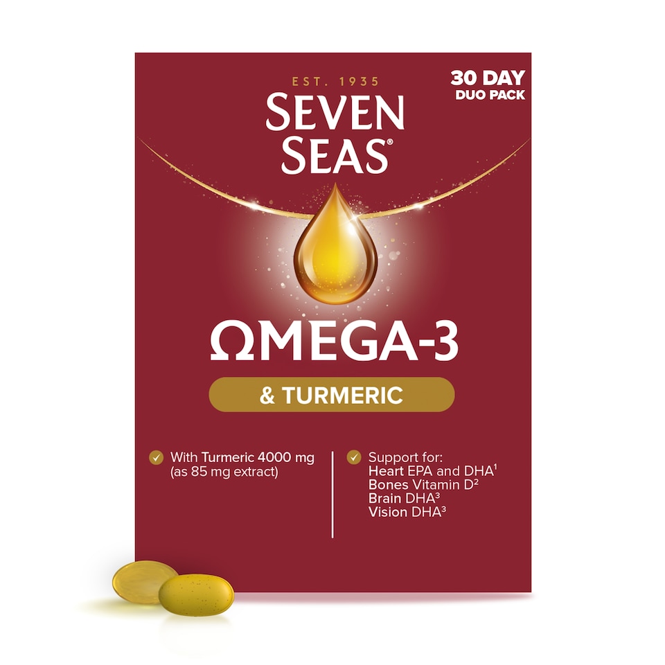 image 1 of Seven Seas Omega-3 & Turmeric Tablets with Fish Oil Capsules and Vitamin D - 60s