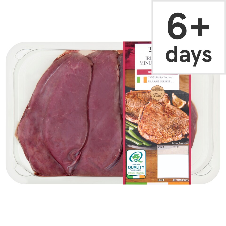 Tesco Irish Beef Minute Steaks 437G