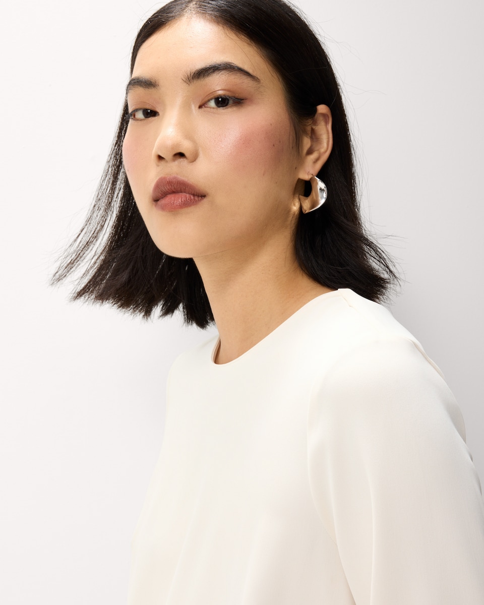 image 1 of F&F Asymmetric Blouse in Cream