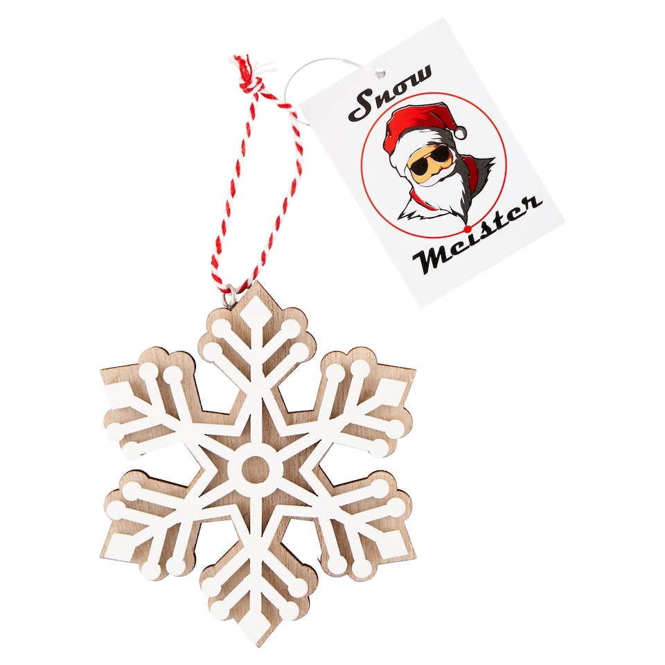 Snow Meister SM2667 Wooden Hanging Decoration