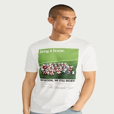 F&F Pure Cotton Bring It Home Football Print T-Shirt in White