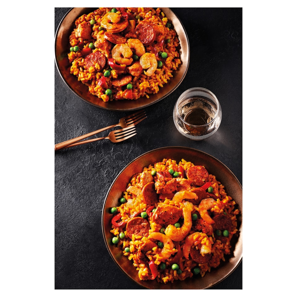 image 1 of Tesco Finest Dine In Chicken, Chorizo & King Prawn Paella 800g