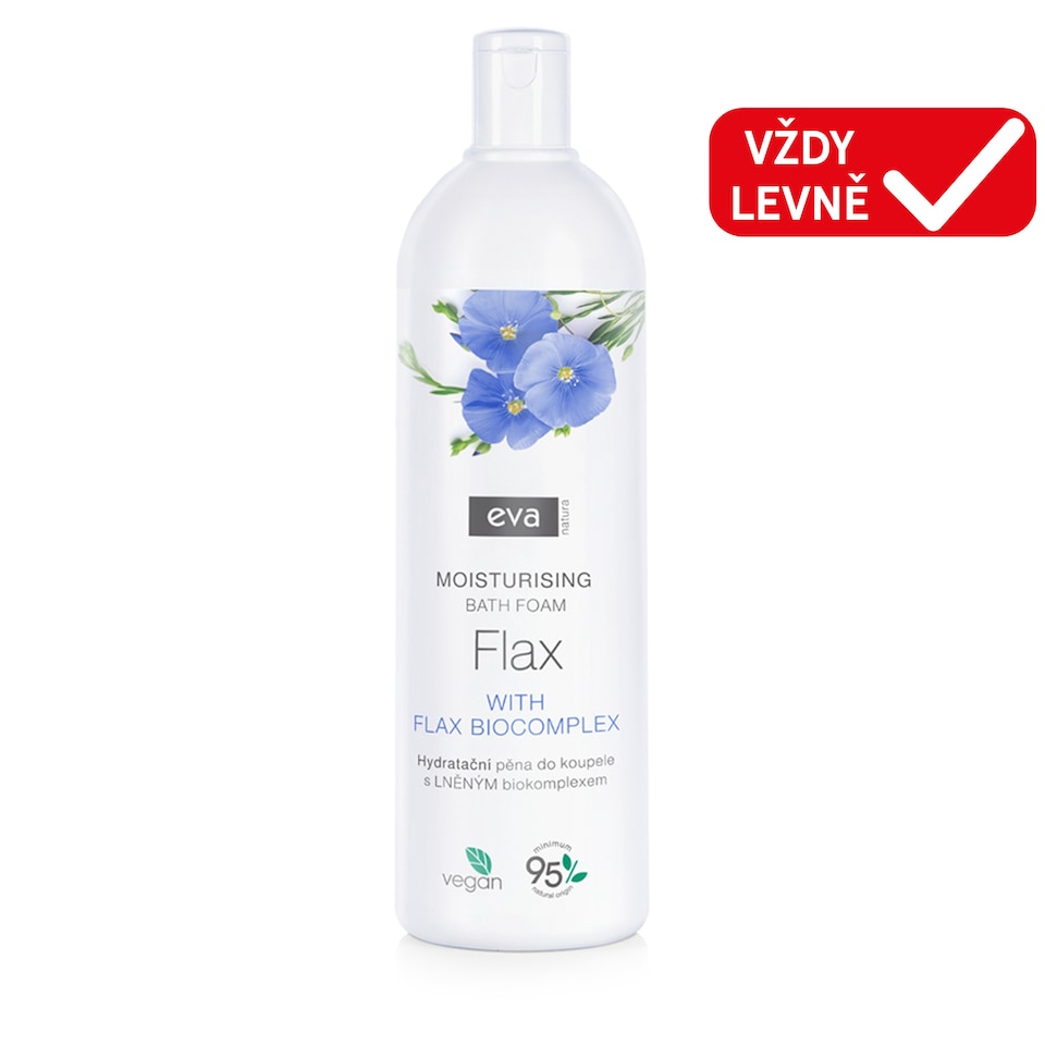 Eva Natura Hydratační pěna do koupele s lněným biokomplexem 750ml