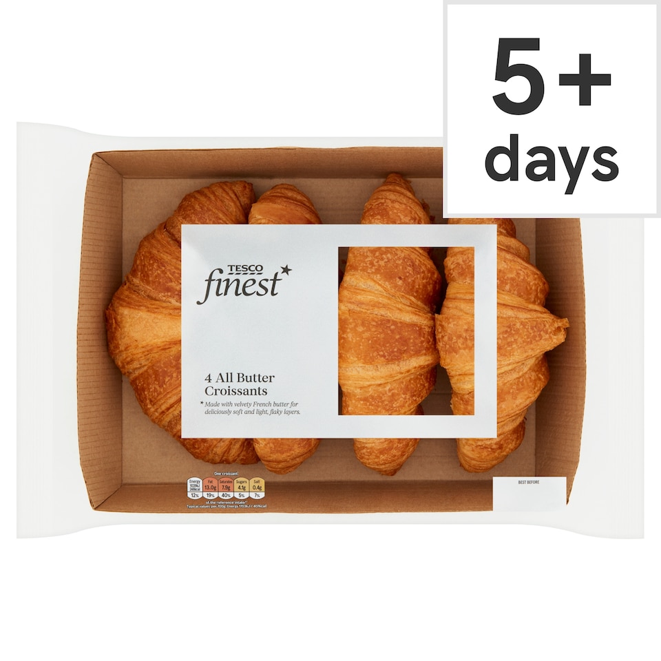 Tesco Finest All Butter Croissants 4 Pack