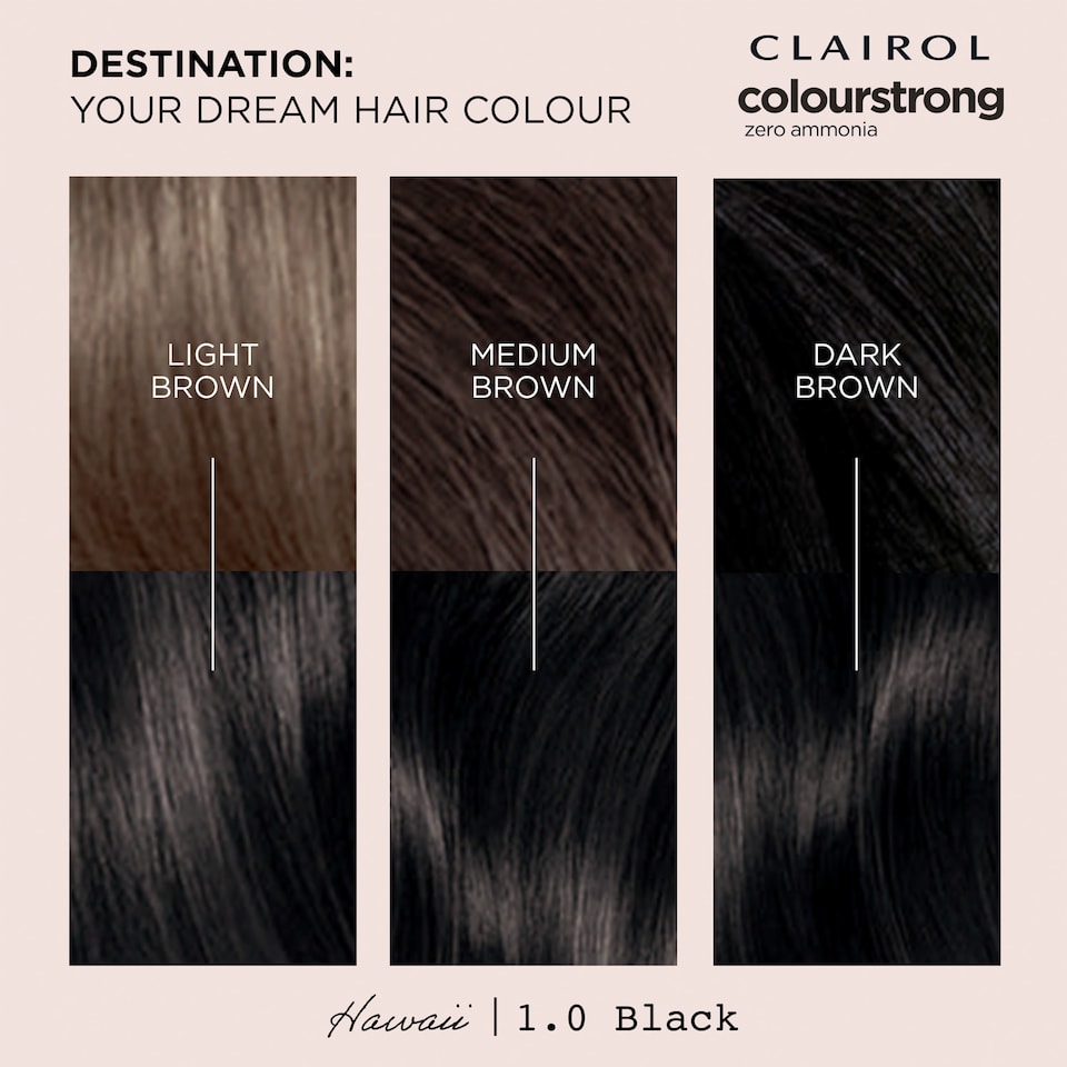 image 1 of CLAIROL COLOUR STRONG PERMANENT HAIR DYE - 1.0 BLACK
