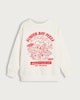 image 4 of Stranger Things Cotton Rich Pizza Print Sweatshirt in Cream