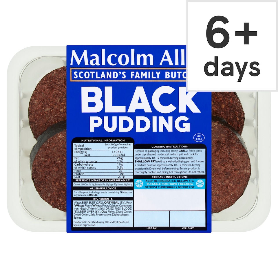 Malcolm Allan Sliced Black Pudding 200G