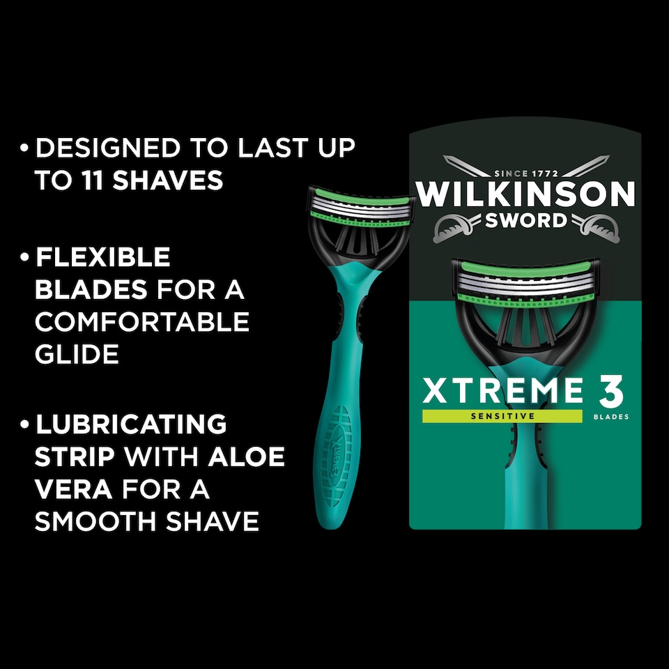 image 1 of Wilkinson Sword Xtreme 3 Sensitive Comfort Men's Disposable Razors x4