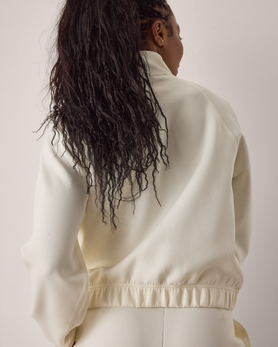 image 1 of F&F Active AFTERCLASS Half Zip Sweatshirt in Cream