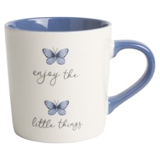 F&F Home Butterfly Slogan Mug