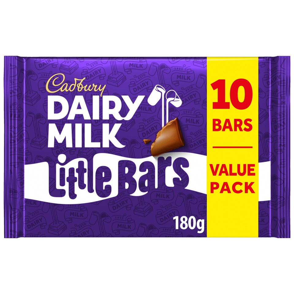 image 1 of Cadbury Dairy Milk Little Bars Chocolate Bars 10 Pack Multipack 18g