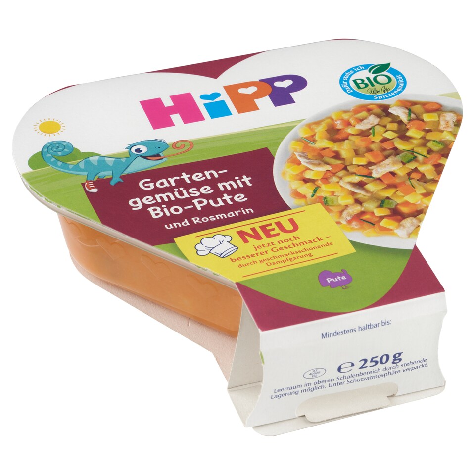 Obrázek 1 pro produkt HiPP Bio zelenina s bio krůtím masem a rozmarýnem 250g