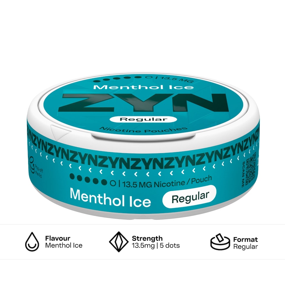 image 1 of ZYN Menthol Ice Nicotine 13.5mg x 20 Pouches 14g