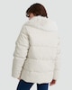 image 3 of F&F Faux Fur Collar Shower Resistant Puffer Jacket in Cream
