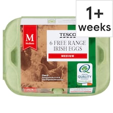 Tesco Free Range Eggs Medium 6 Pack