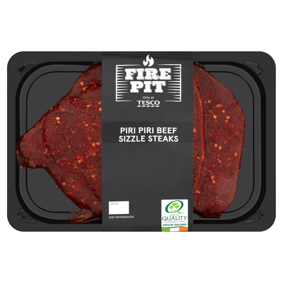 Tesco Fire Pit Piri Piri Beef Steaks 360G