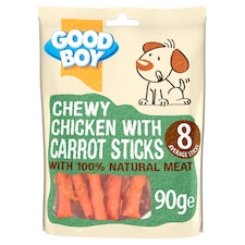 Good Boy Chewy Chicken And Carrot Sticks 90G