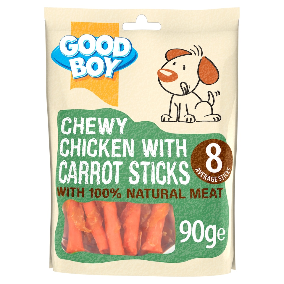 Good Boy Chewy Chicken And Carrot Sticks 90G