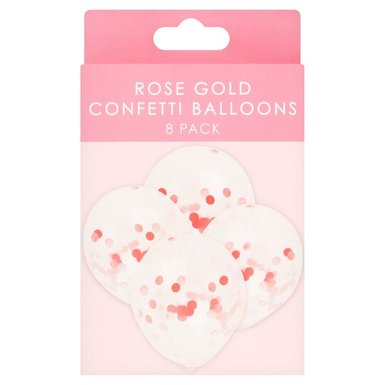 Rose Gold Confetti Balloon Tesco Groceries