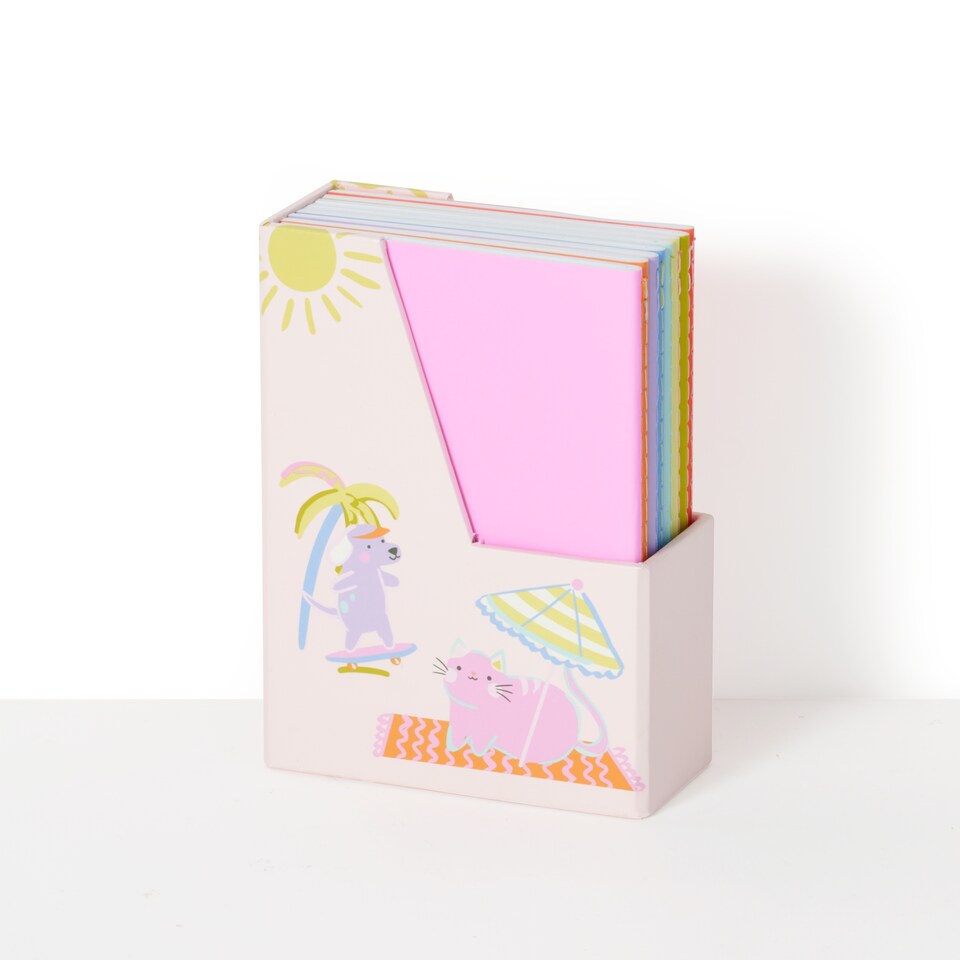 image 1 of Paperchase On Vacay Set of 8 A6 Notebooks