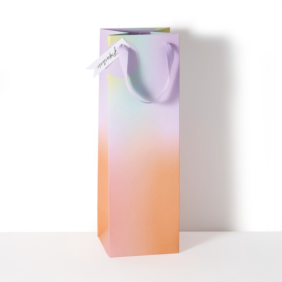 image 1 of Paperchase Ombre Bottle Gift Bag