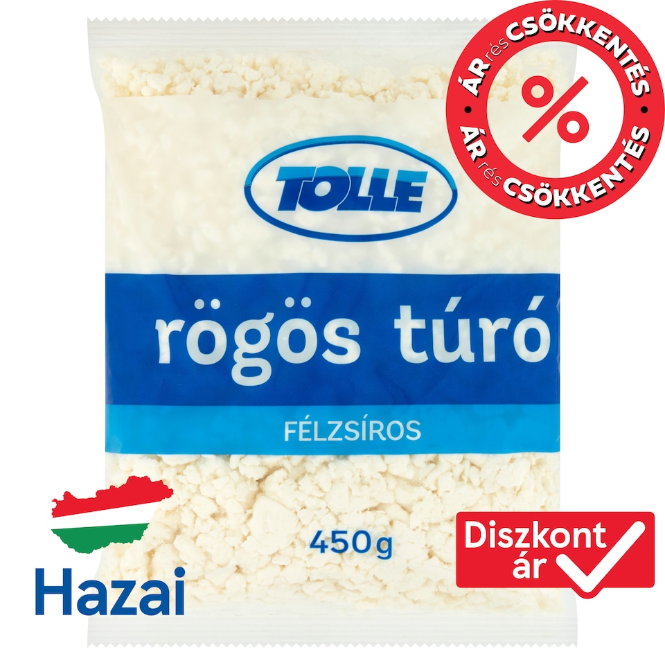 Tolle félzsíros rögös túró 450 g  1. kép