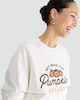 image 1 of F&F Pure Cotton Pumpkin Season Slogan Sweatshirt in Cream