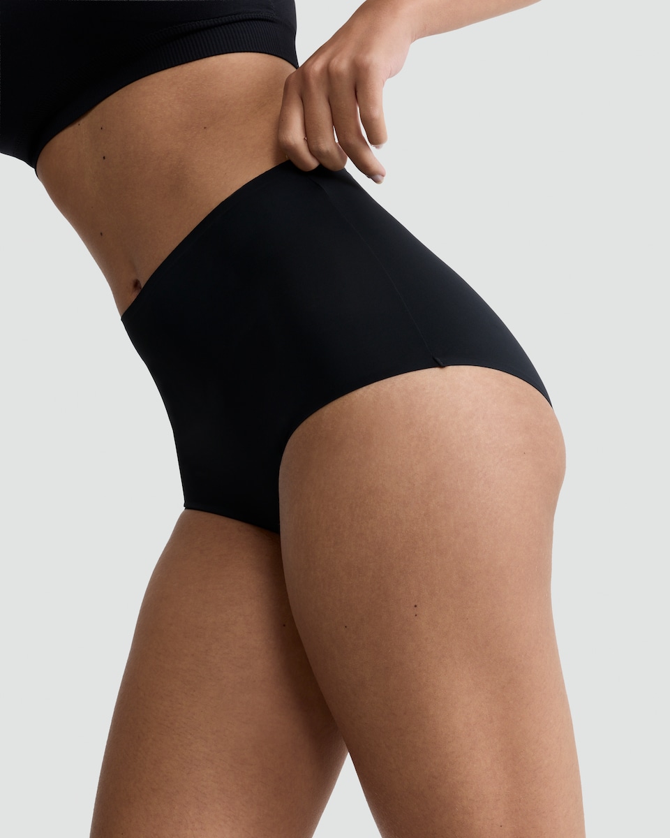 image 1 of F&F 3-Pack Bonded High Waisted Knickers in Black