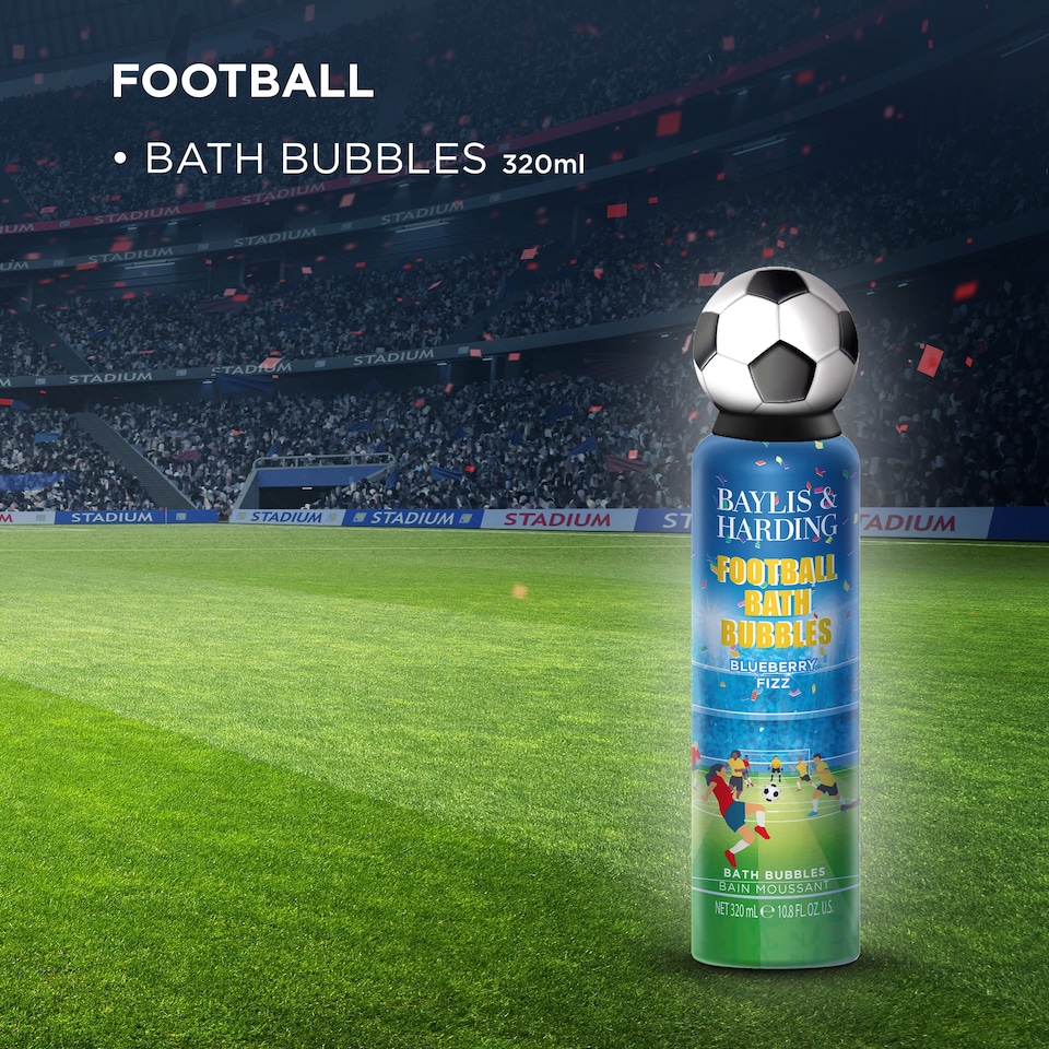 image 1 of Baylis & Harding Football  Bath Bubbles Gift Blueberry Fizz 320ml