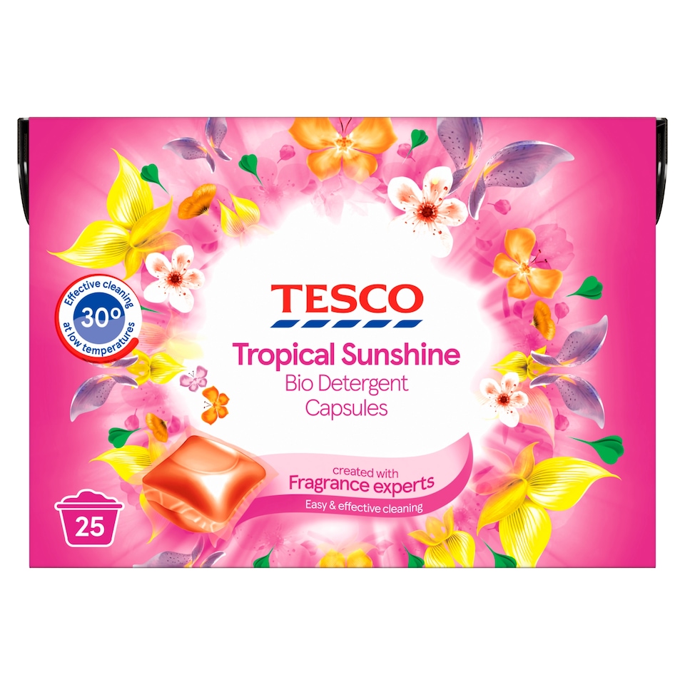 Tesco Tropical Sunshine Detergent Capsules 25W washes 425ml