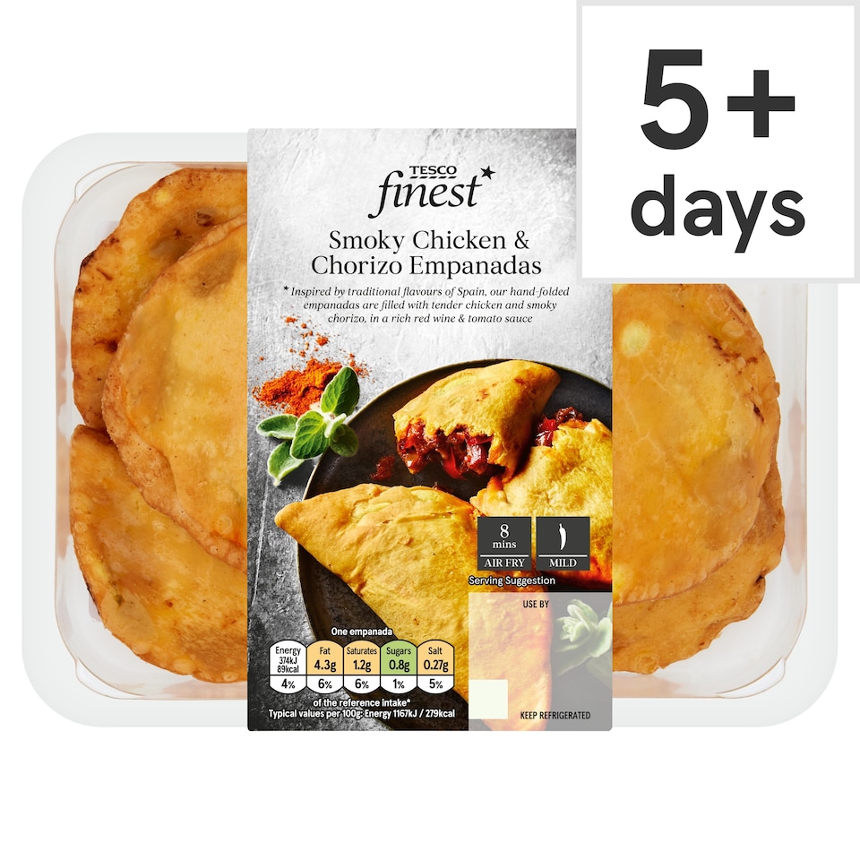Tesco Finest Smoky Chorizo & Chicken Empanadas 192g
