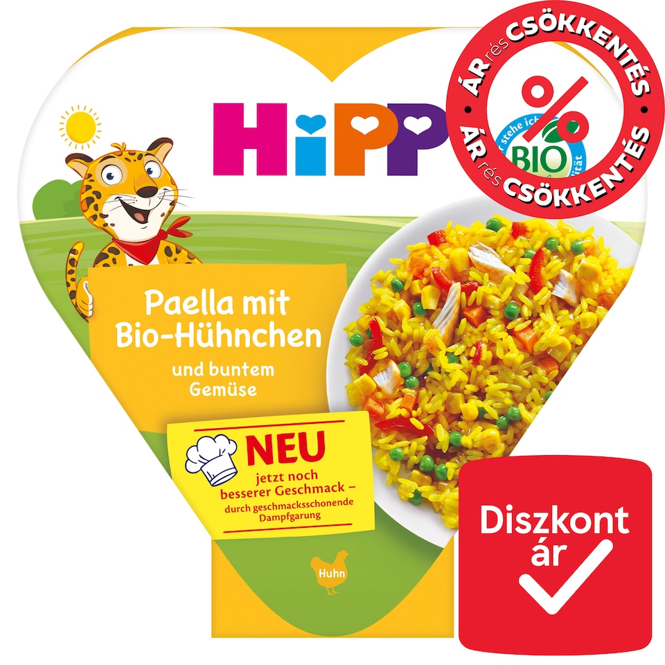HiPP bio rizs zöldségekkel és csirkehússal 1 éves kortól 250 g 