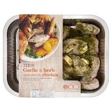 Tesco Garlic & Herb Spatchcock Chicken 1.20Kg