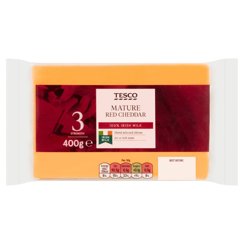 Tesco Mature Irish Red Cheddar 400G