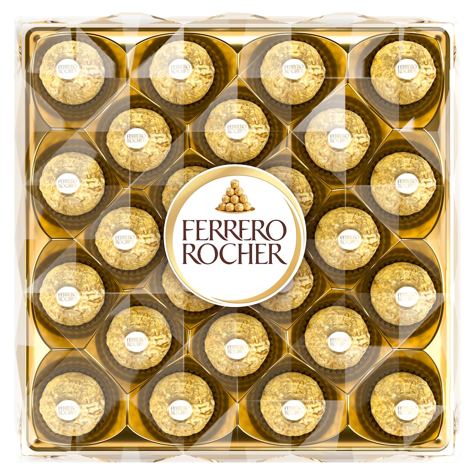 Ferrero Rocher Wafers with Milk Chocolate Coating and Crushed Hazelnuts 24 pcs 300g