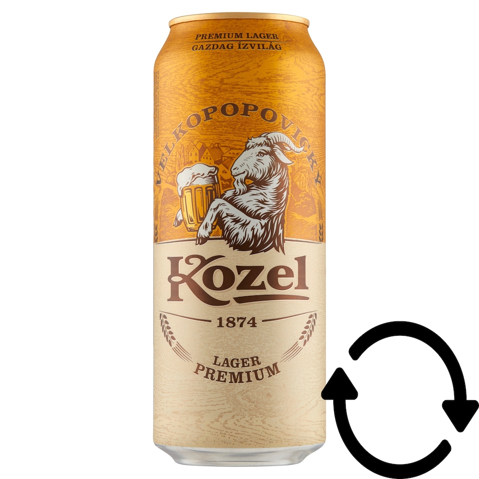 Velkopopovický Kozel Premium Lager minőségi világos sör 4,6% 0,5 l