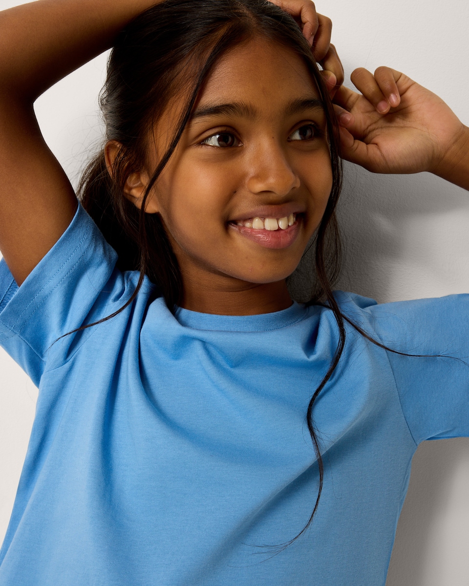 image 1 of F&F School Unisex 2-Pack Pure Cotton T-Shirts in Blue